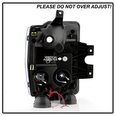 SPYDER Xtune Ford F250/350/450 Super Duty 08-10 Projector Headlights LED Halo Black PRO-JH-FS08-LED-BK 5076267
