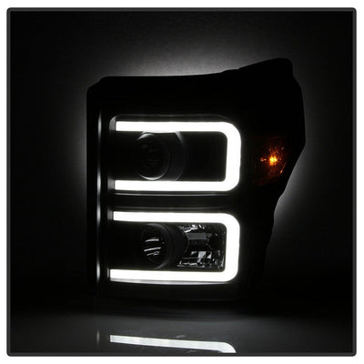 SPYDER Xtune Ford Super Duty 11-16 Projector Headlights Light Bar Drl Black Smoked PRO-JH-FS11-LBBRL-BSM 9034930
