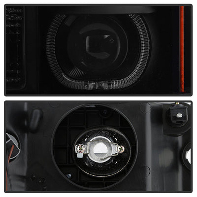 SPYDER Xtune GMC Sierra 2500/3500HD 07-13 Projector Headlights LED Halo- Black Smoked PRO-JH-GSIE07-CFB-BSM 9032271