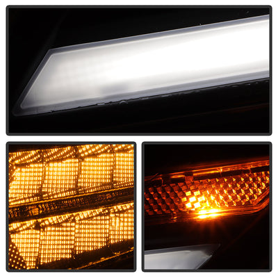 SPYDER xTune 11-17 Honda Odyssey Halogen Models Projector Headlights w/LED - Black (PRO-JH-HODY11-SQ-BK) 9055249