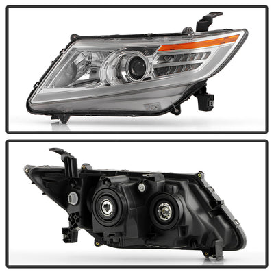 SPYDER xTune 11-17 Honda Odyssey Halogen Models Projector Headlights w/LED - Chrome (PRO-JH-HODY11-SQ-C) 9055256