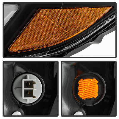 xTune 03-08 Infinity FX35/FX45 DRL Light Bar Projector Headlights - Black PRO-JH-IFX3503-LB-BK 9045325