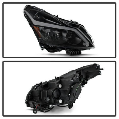 SPYDER xTune Infiniti G37 Sedan 10-13 LED Stripe Proj Headlights w/Signal - Smk (PRO-JH-IG3507-4D-LB-BSM) 9043093