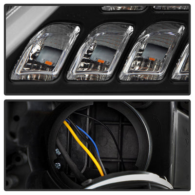SPYDER 08-15 Infiniti G37 G37X Coupe Full LED Projector Headlights w/ Sequential Turn Signal - Black 9050473