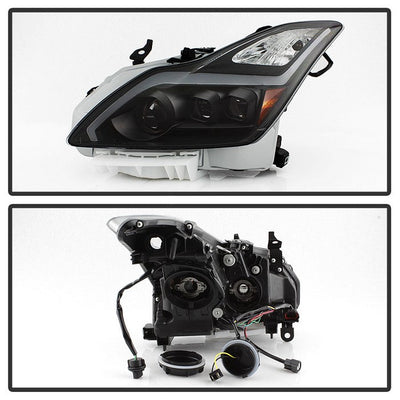 SPYDER xTune Infiniti G37 Coupe (non-AFS) 08-15 Projector Headlights - Black PRO-JH-IG3708-2D-LB-BK 9039331