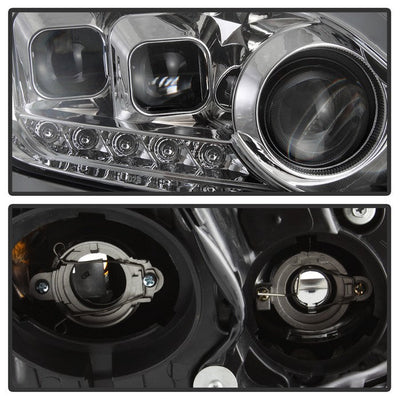 SPYDER xTune Infiniti G37 Coupe 08-15 Projector Headlights w/ Turn Signal - Chrome PRO-JH-IG3708-2D-LB-C 9039355