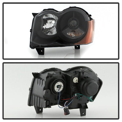 SPYDER xTune Jeep Grand Cherokee 08-10 OEM Style Projector Headlights - Black PRO-JH-JGC08-AM-BK 9036118