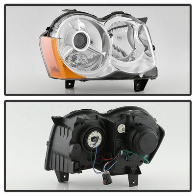 SPYDER xTune Jeep Grand Cherokee 08-10 OEM Style Projector Headlights - Chrome PRO-JH-JGC08-AM-C 9036125