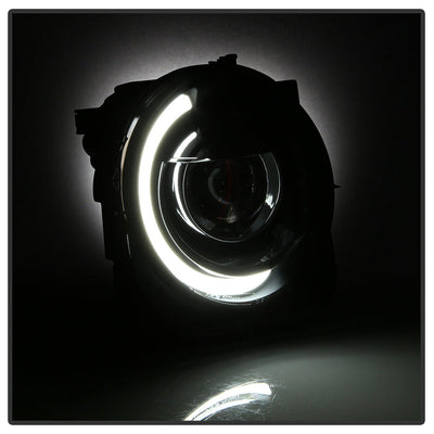 SPYDER xTune 15-17 Jeep Renegade Light Bar DRL Projector Headlights -Black (PRO-JH-JREN-LBDRL-BK) 9039720