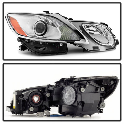 SPYDER xTune Lexus GS 06-11 OE Projector Headlights - Chrome Right PRO-JH-LGS06-AFS-AM-C-R 9936395