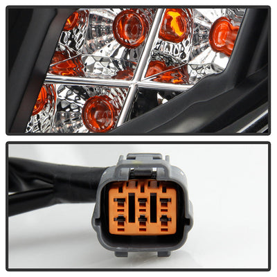 SPYDER xTune 14-17 Mazda 6 Sedan Halogen Model Only LED Light Bar Proj Headlights - Blk - PRO-JH-M614-LB-BK 9047213
