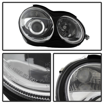 SPYDER Xtune Mercedes W203 C Class Sedan 01-05 Projector Headlights -Chrome PRO-JH-MBW203-C 9029783