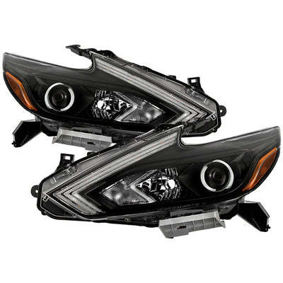 SPYDER xTune 16-18 Nissan Altima Sequential LED High/Low Headlights - Black (PRO-JH-NA16-SB-LED-BK) 9950643