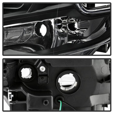 SPYDER xTune 09-14 Nissan Maxima Halogen LED Light Bar Projector Headlights - Black (PRO-JH-NM09-LB-BK) 9043055
