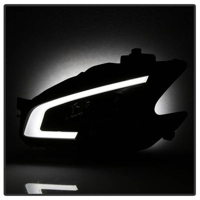 SPYDER xTune 09-14 Nissan Maxima Halogen LED Light Bar Projector Headlights - Smoke (PRO-JH-NM09-LB-BSM) 9043062