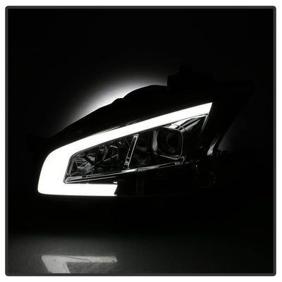 SPYDER xTune 09-14 Nissan Maxima Halogen LED Light Bar Projector Headlights - Chrome (PRO-JH-NM09-LB-C) 9043079