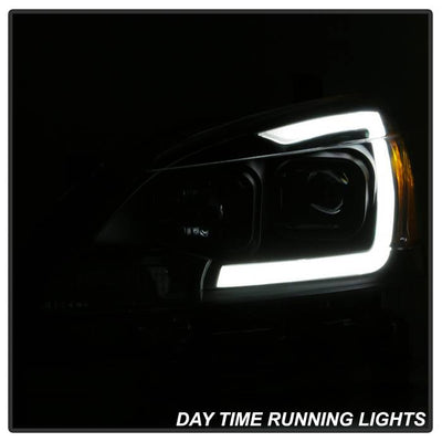 SPYDER xTune 13-15 Nissan Sentra DRL LED Light Bar Halogen Projector Headlights - Black (PRO-JH-NS13-LB-BK) 9042966