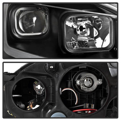 SPYDER xTune 13-15 Nissan Sentra DRL LED Light Bar Halogen Projector Headlights - Black (PRO-JH-NS13-LB-BK) 9042966