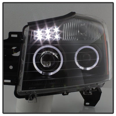 SPYDER Xtune Nissan Titan 04-14 Projector Headlights LED Halo Black PRO-JH-NTI04-LED-BK 5077103