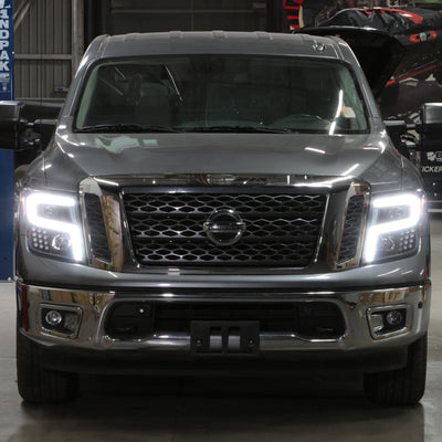 Xtune Nissan Titan (Halogen Only) 06-20 Projector Headlights Black PRO-JH-NTI16-LBBRL-BK 9049224
