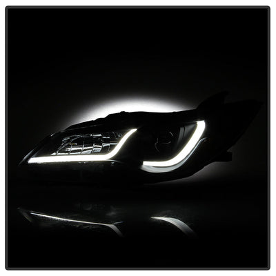 SPYDER xTune 15-17 Toyota Camry Halo Model Only LED Light Bar Proj Headlights - Blk - PRO-JH-TCAM15-LB-BK 9047237