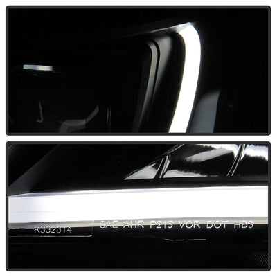 SPYDER xTune 15-17 Toyota Camry Halo Model Only LED Light Bar Proj Headlights - Blk - PRO-JH-TCAM15-LB-BK 9047237