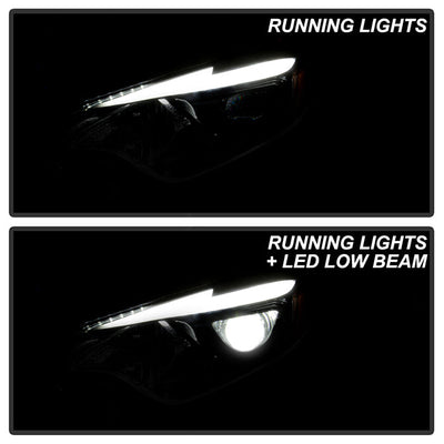 SPYDER xTune 14-16 Toyota Corolla w/LED DRL (OE Style) Headlights - Black w/ Chrome (PRO-JH-TCOL14-LED-BK) 9950605
