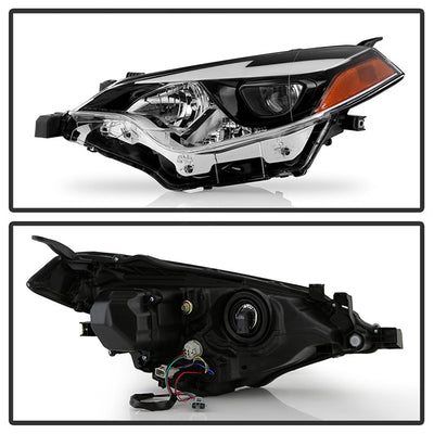 SPYDER xTune 14-16 Toyota Corolla w/LED DRL (OE Style) Headlights - Black w/ Chrome (PRO-JH-TCOL14-LED-BK) 9950605