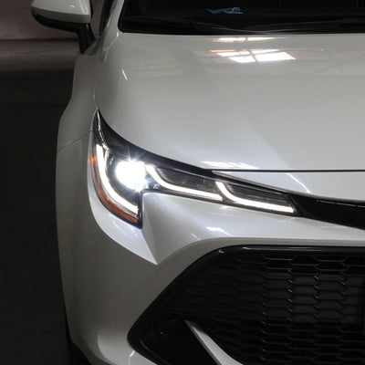 xTune US Built Toyota Corolla 18-20 L LE LED Proj Headlights-SE Style Black PRO-JH-TCOL20LUS-LED-BK 9949326