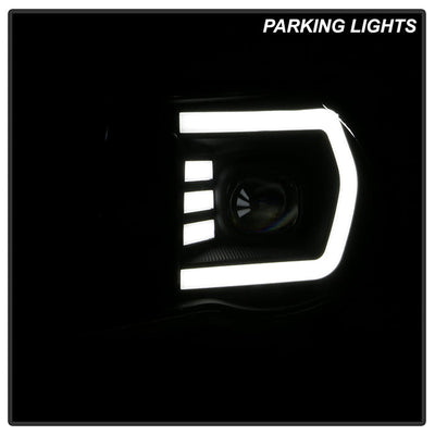 xTune Toyota Tacoma 05-11 LED Light Bar Projector Headlights - Black PRO-JH-TT05-LB-BK 9050145