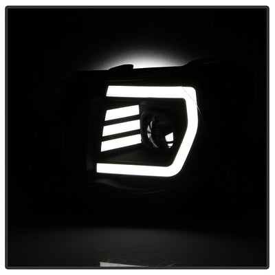 xTune Toyota Tacoma 05-11 LED Light Bar Projector Headlights - Black PRO-JH-TT05-LB-BK 9050145
