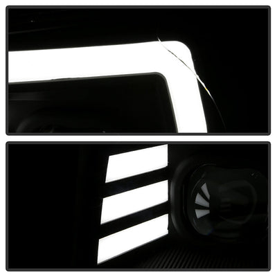 xTune Toyota Tacoma 05-11 LED Light Bar Projector Headlights - Black PRO-JH-TT05-LB-BK 9050145