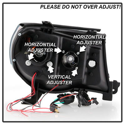 SPYDER Xtune Toyota Tacoma 05-11 Halo Projector Headlights Black PRO-JH-TT05-LED-BK 9027857