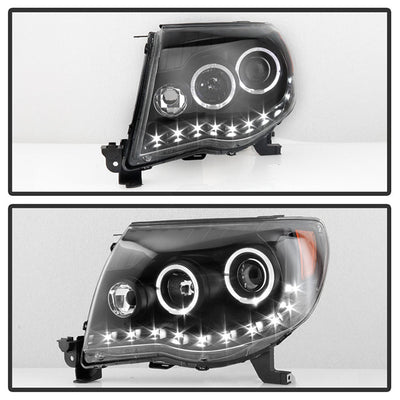 SPYDER Xtune Toyota Tacoma 05-11 Halo Projector Headlights Black PRO-JH-TT05-LED-BK 9027857