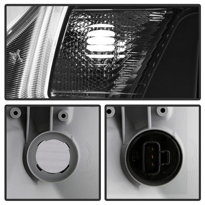 SPYDER xTune Toyota Tacoma 12-15 Headlights - Light Bar DRL - Black PRO-JH-TTA12-LBDRL-BK 9037542