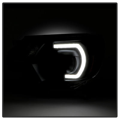 SPYDER xTune Toyota Tacoma 12-15 Headlights - Light Bar DRL - Black PRO-JH-TTA12-LBDRL-BK 9037542