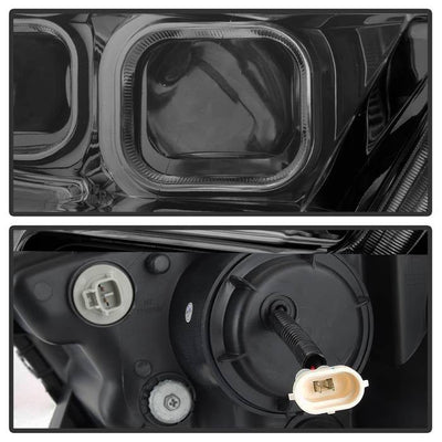 SPYDER xTune Toyota Tacoma 16-18 DRL Light Bar Projector Headlights - Black Smoked PRO-JH-TTA16-LBDRL-BSM 9039270