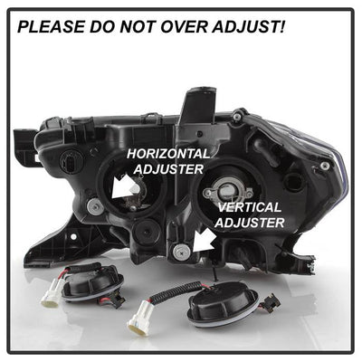 SPYDER xTune 16-18 Toyota Tacoma SR/SR5 DRL Proj Headlights w/Turn Signal - Blk (PRO-JH-TTA16-SR-BK) 9042997