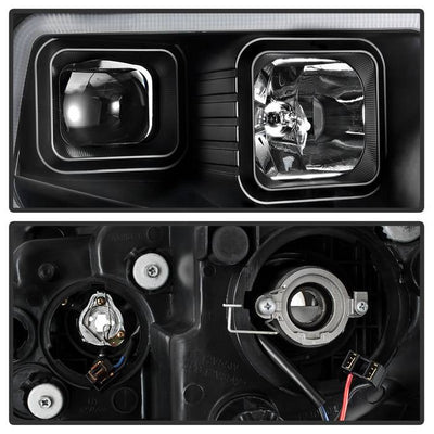 SPYDER xTune 14-17 Toyota Tundra DRL LED Light Bar Projector Headlights - Black (PRO-JH-TTU14-LB-BK) 9043024