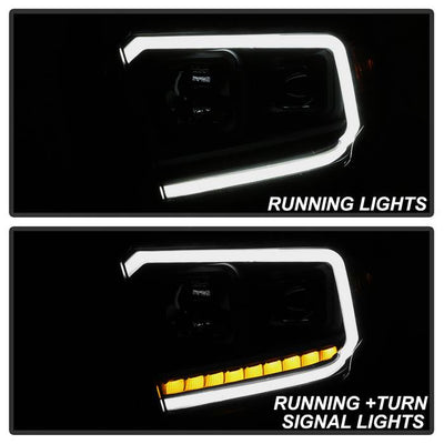 SPYDER xTune 14-17 Toyota Tundra DRL LED Light Bar Proj Headlights - Black Smoke (PRO-JH-TTU14-LB-BSM) 9043031