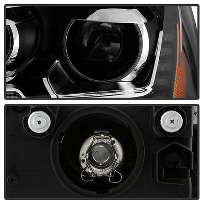 SPYDER xTune Volkswagen Jetta 11-14 Halogen Model Only DRL Projector Headlights - Black PRO-JH-VJ11-DRL-BK 9036675