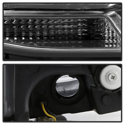 SPYDER xTune Volkswagen Jetta 11-14 Halogen Model Only DRL Projector Headlights - Black PRO-JH-VJ11-DRL-BK 9036675