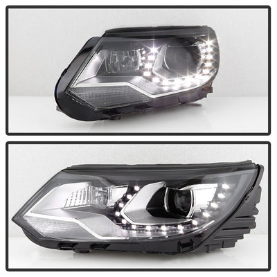 SPYDER VW Tiguan 12-17 LED/DRL Projector Headlights Chrome PRO-JH-VWT12-LED-C 9948527