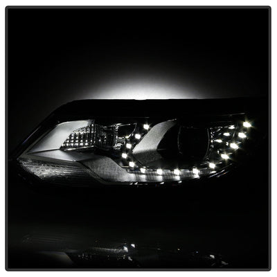 SPYDER VW Tiguan 12-17 LED/DRL Projector Headlights Chrome PRO-JH-VWT12-LED-C 9948527
