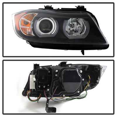 Spyder BMW E90 3-Series 06-08 4DR Headlights - AFS HID Only - Black PRO-YD-BMWE9005V2-AFSHID-BK 5083838