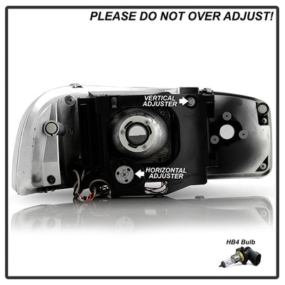 Spyder GMC Sierra 1500/2500/3500 99-06 Projector Headlights LED Halo LED Chrome PRO-YD-CDE00-HL-C 5009364