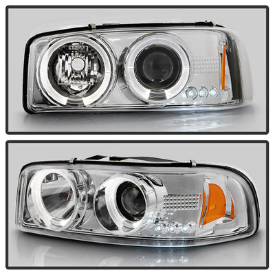Spyder GMC Sierra 1500/2500/3500 99-06 Projector Headlights LED Halo LED Chrome PRO-YD-CDE00-HL-C 5009364