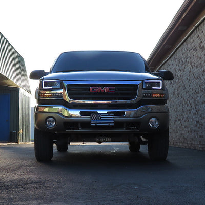 Spyder GMC Sierra 1500/2500/3500 99-06 V2 Projector Headlights - DRL - Black PRO-YD-CDE00V2-LB-BK 5084521