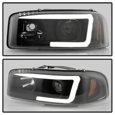 Spyder GMC Sierra 1500/2500/3500 99-06 V2 Projector Headlights - DRL - Black PRO-YD-CDE00V2-LB-BK 5084521