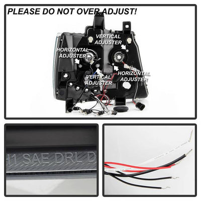 Spyder Chevy Suburban 1500 07-14 Projector Headlights LED Halo LED Blk PRO-YD-CSUB07-HL-BK 5009647